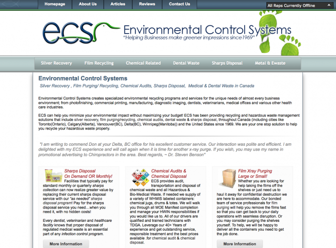 ECS Cares - Barrie Website Design | Media Suite Inc.