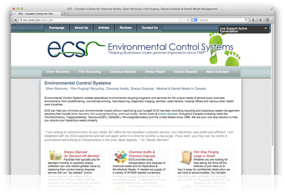 Environmental Control Systems Website